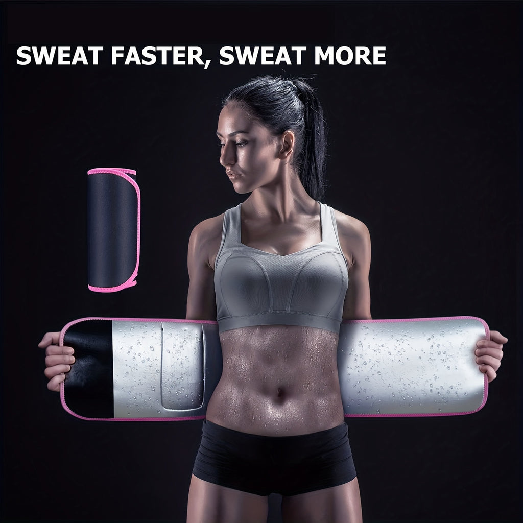 Waist Trimmer For Women And Mens, Elastic Compression Waist Trainer Sweat Belt For Fitness Exercise, Tummy Control Shapewear