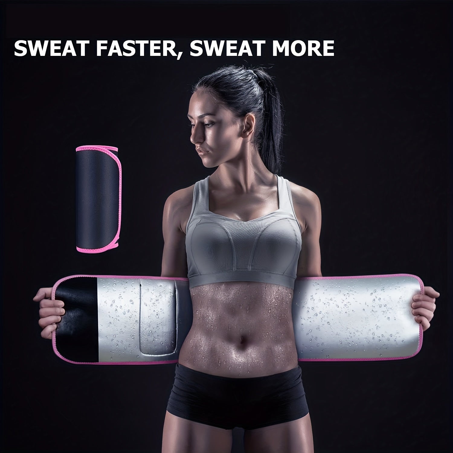 Waist Trimmer For Women And Mens, Elastic Compression Waist Trainer Sweat Belt For Fitness Exercise, Tummy Control Shapewear