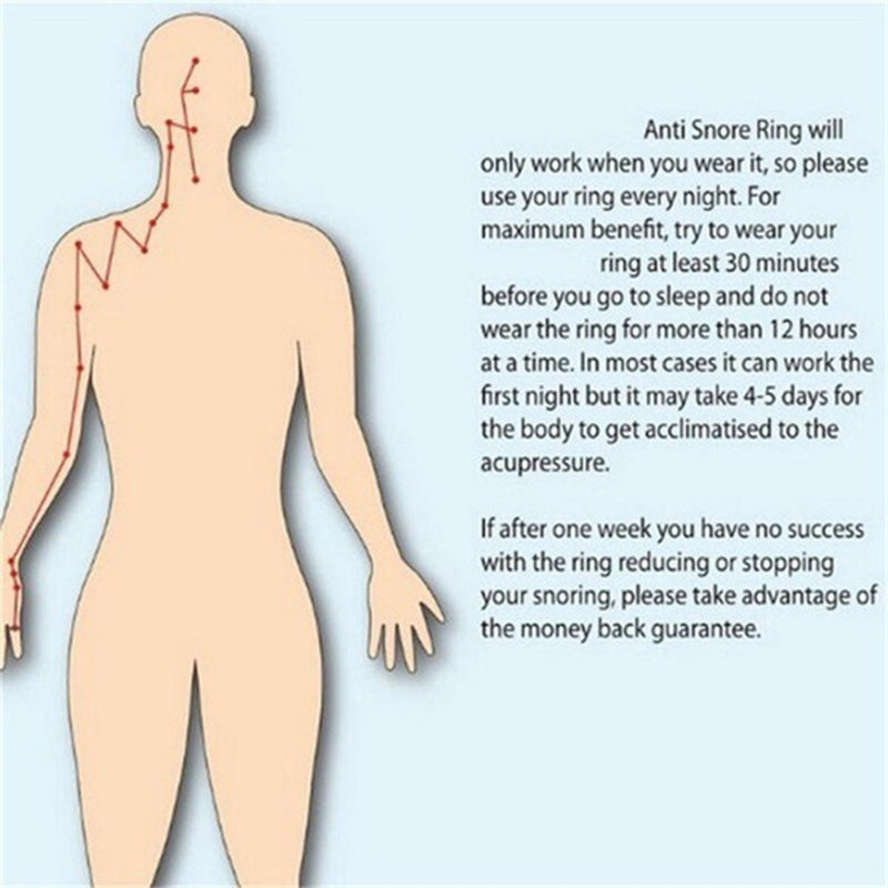 Anti Snoring Apnea Sleeping Device Acupressure Anti Snore Ring Treatment Reflexology Promoting A Better Quality Of Sleep