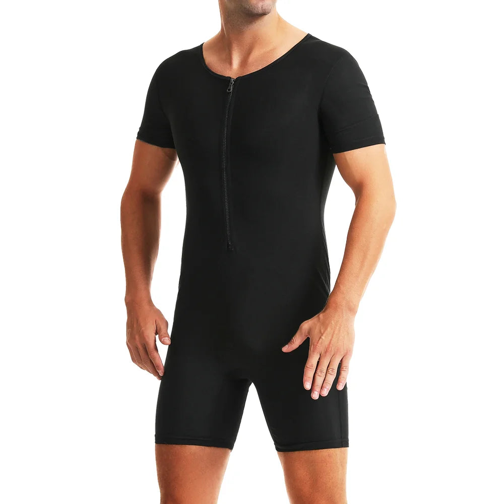 Men Sauna Suits Hot Sweating Jumpsuits Waist Trainer Weight Loss for Fitness Gym Exercise Training Wear Fat Burning Bodysuits