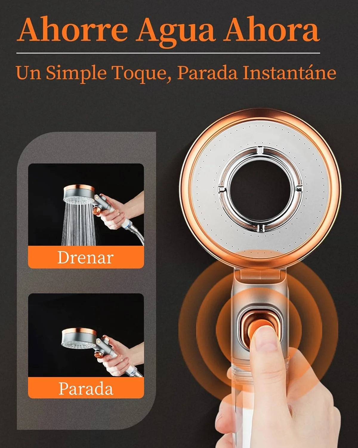 Shower Enclosure with Filter, High Pressure Shower Head with 3 Modes, Water Saving Bathroom Showers, Rain Shower Head
