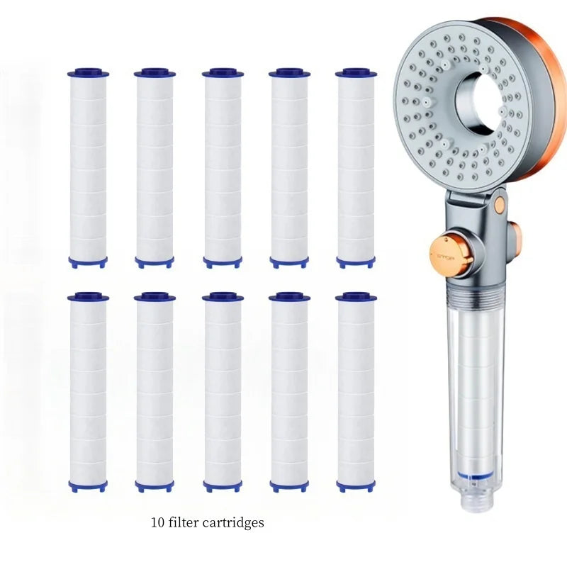 Shower Enclosure with Filter, High Pressure Shower Head with 3 Modes, Water Saving Bathroom Showers, Rain Shower Head