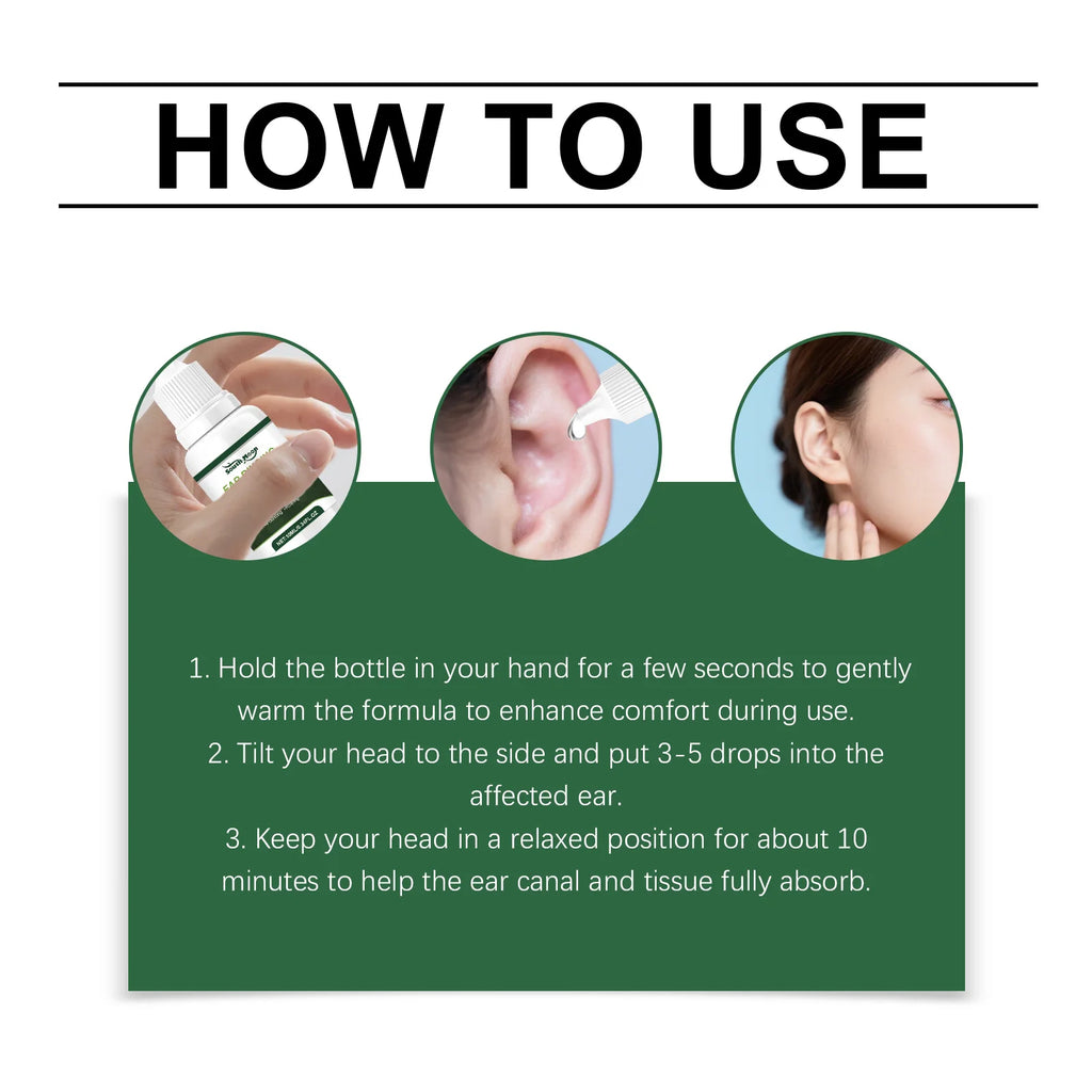 Tinnitus Relief Oil For Improved Ear Health Protect Hearing Alleviate Ear Ringing Deafness Discomfort Remove Earwax Otitis Care