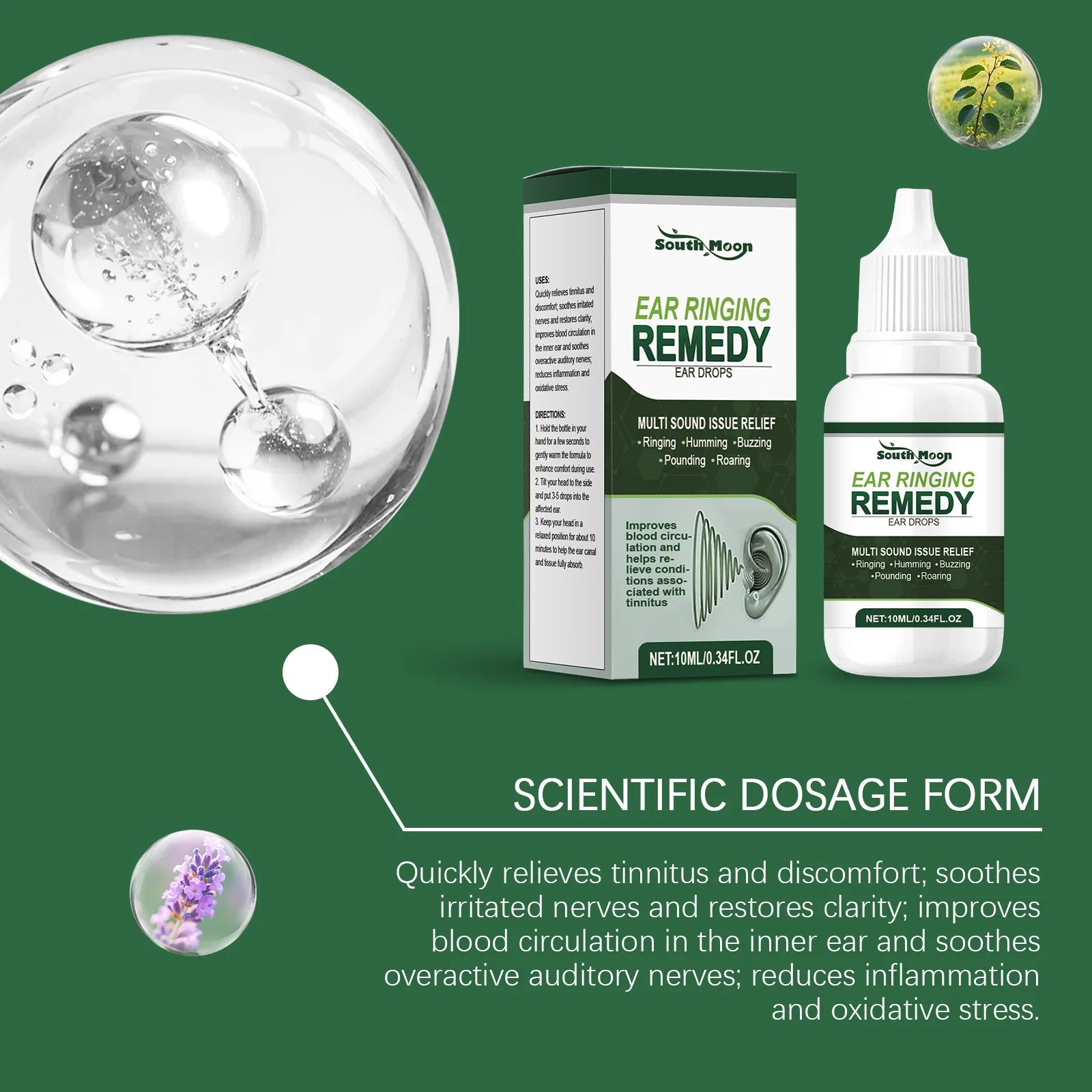 Tinnitus Relief Oil For Improved Ear Health Protect Hearing Alleviate Ear Ringing Deafness Discomfort Remove Earwax Otitis Care
