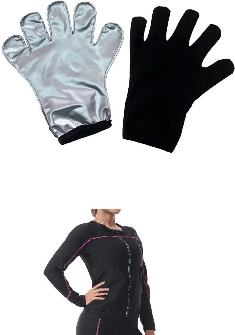 Naisstoo Women's Sauna Suits for Weight Loss Shapewear Set Sauna Shirt and Sauna Pants Fitness Slimming Training Suit