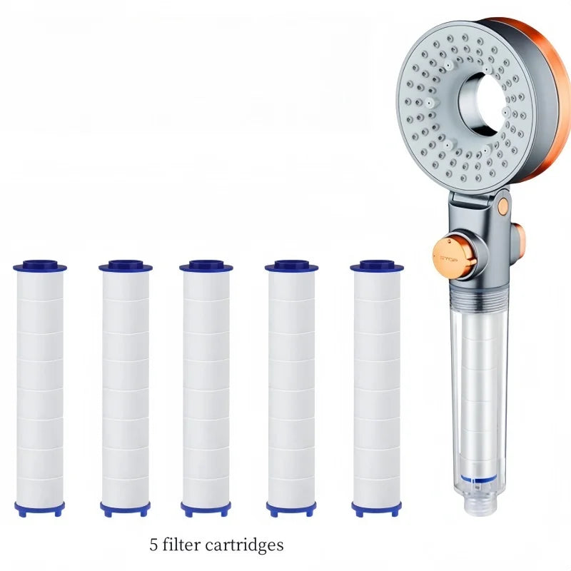 Shower Enclosure with Filter, High Pressure Shower Head with 3 Modes, Water Saving Bathroom Showers, Rain Shower Head