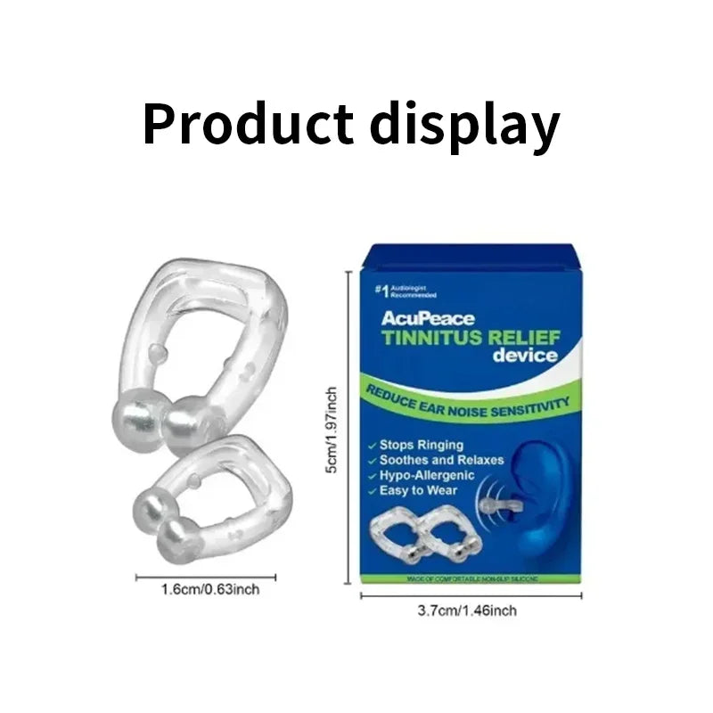 Tinnitus Relief Clip Magnetic Ear Clip Anti Ear Ringing Pain Itchy Earache Pressure Treatment Improve Hearing Calming Ear Set