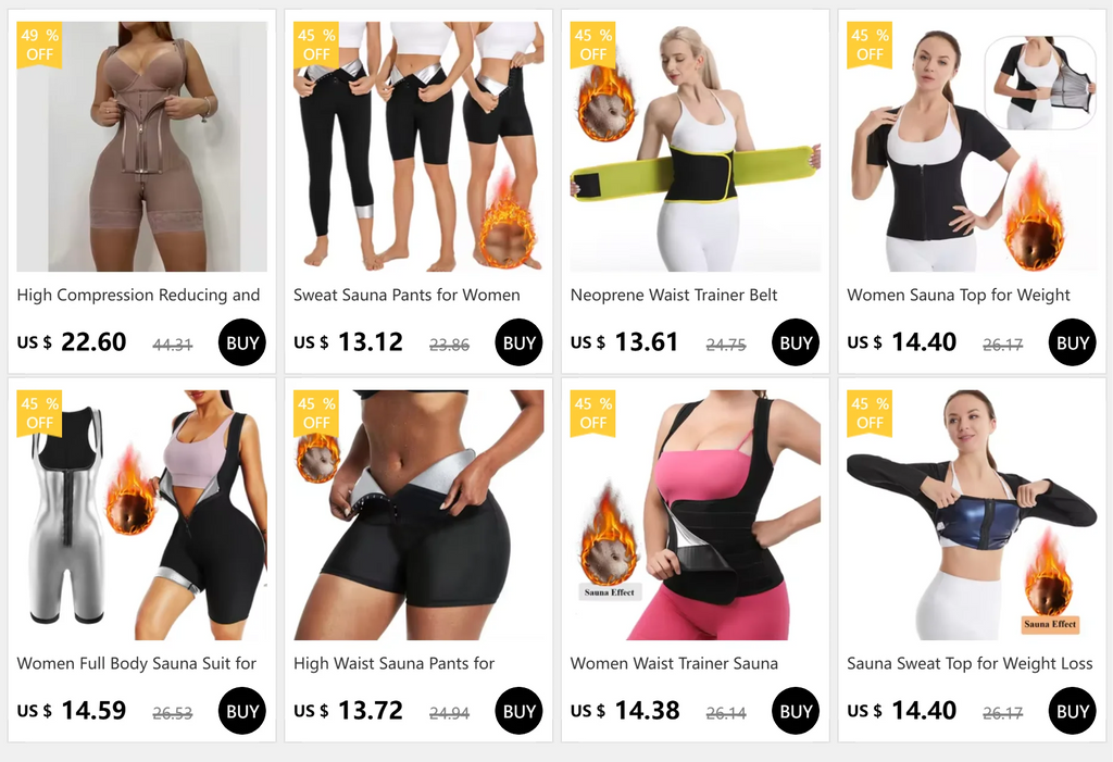 Naisstoo Women's Sauna Suits for Weight Loss Shapewear Set Sauna Shirt and Sauna Pants Fitness Slimming Training Suit