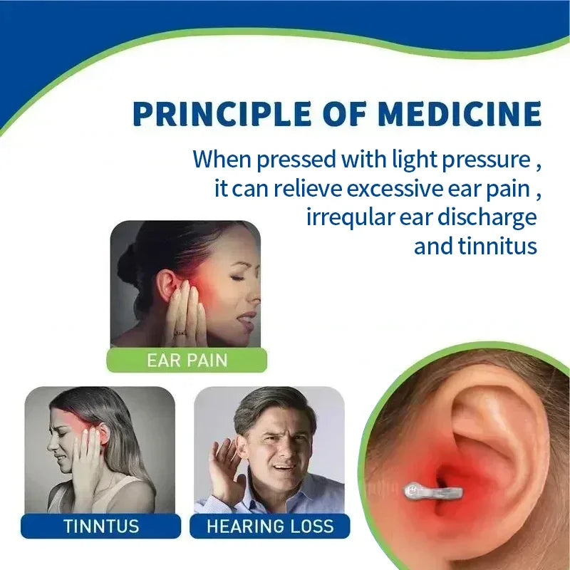 Tinnitus Relief Clip Magnetic Ear Clip Anti Ear Ringing Pain Itchy Earache Pressure Treatment Improve Hearing Calming Ear Set