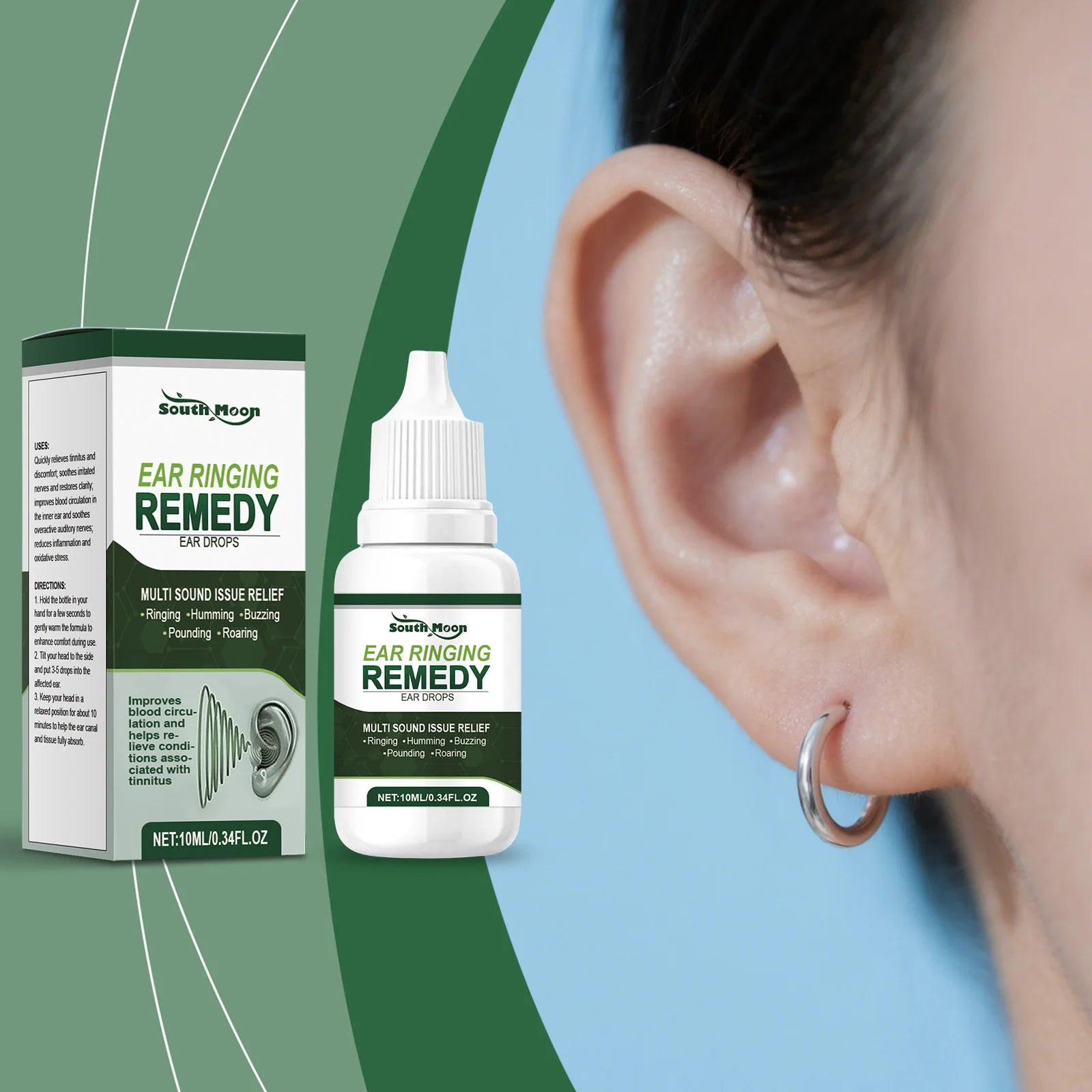 Tinnitus Relief Oil For Improved Ear Health Protect Hearing Alleviate Ear Ringing Deafness Discomfort Remove Earwax Otitis Care