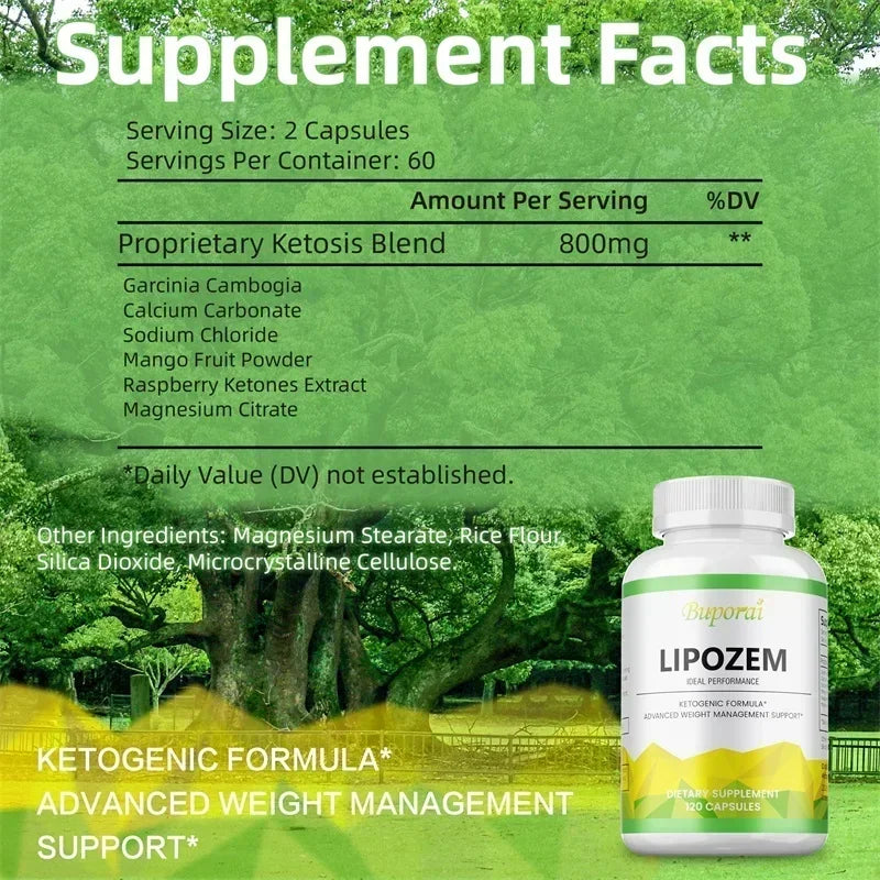 Lipozem Supplement - Weight Loss Capsules, Boosts Metabolism, Increases Energy and Controls AppetiteSupplements