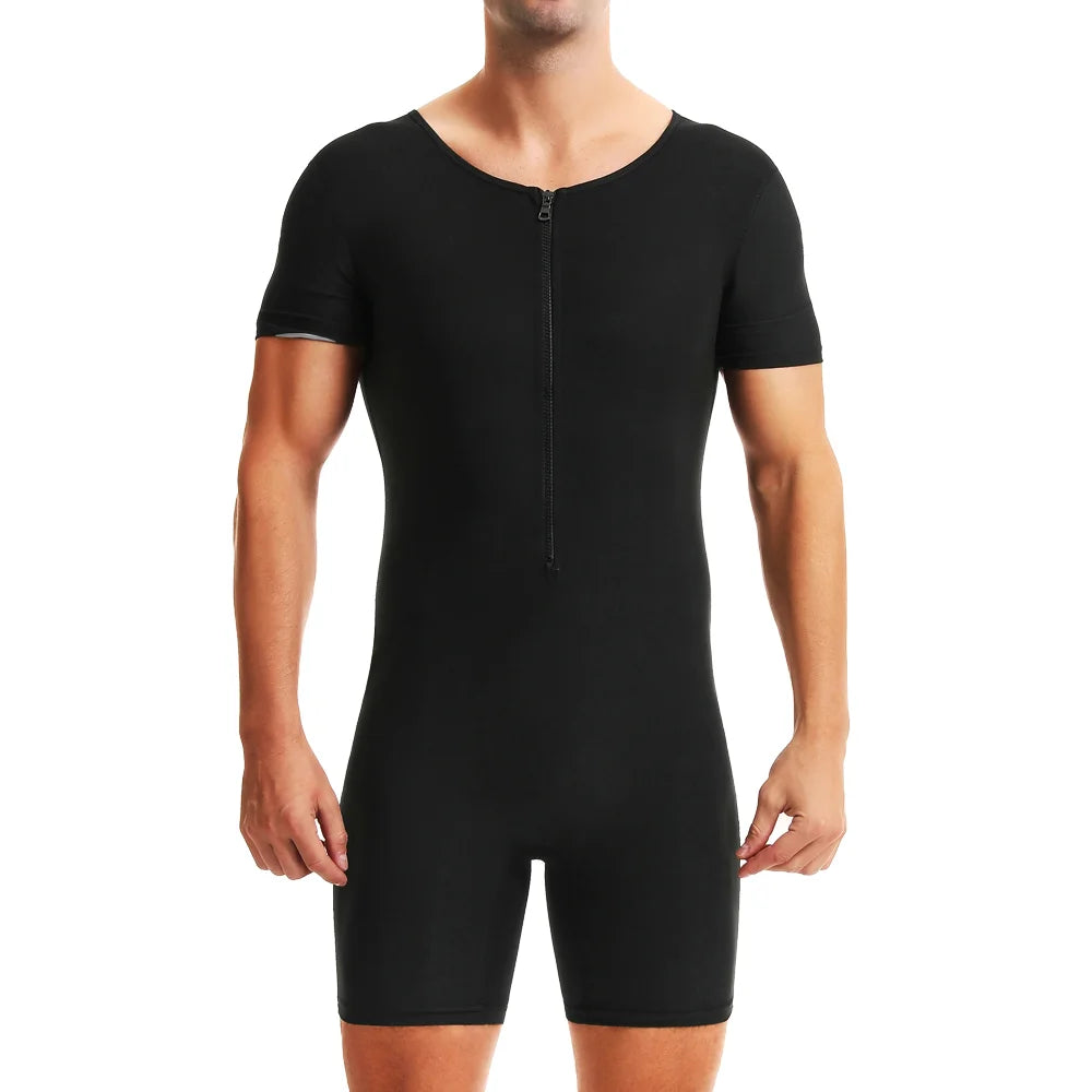 Men Sauna Suits Hot Sweating Jumpsuits Waist Trainer Weight Loss for Fitness Gym Exercise Training Wear Fat Burning Bodysuits